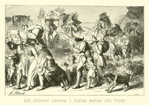 Kejser Leopold I, der flyver foran tyrkerne af German School