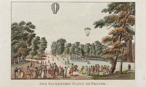 Fyrværkeristedet, Prater, ca. 1802 af German School