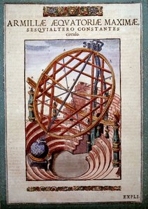 The Great Equatorial Armil i "The Mechanism of Astronomy" af Tycho Brahe (1546 - 1601), Wandsbeck af German School
