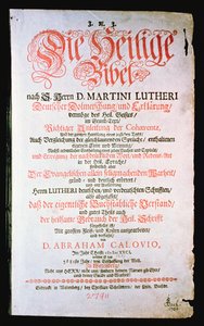 Den Hellige Bibel, Vol. I., 1681 af German School