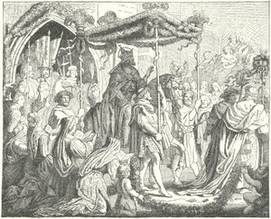 Den hellige romerske kejser Karl IV på vej ind i Lubeck af German School