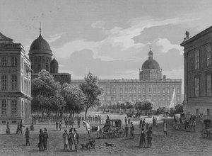 The Lustgarten, Berlin (stålgravering) af German School
