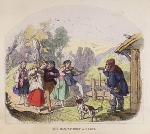 Manden uden hjerte (farve litho) af German School