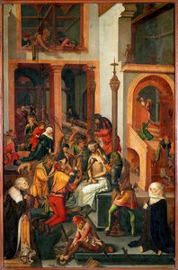 Hånen mod Kristus (tempera på træ) af German School