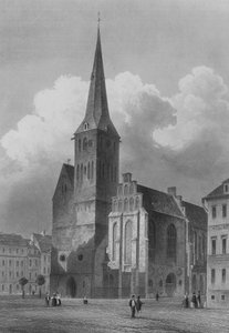 Nikolaikirche, Berlin (stålgravering) af German School