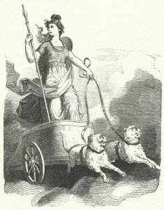Den nordiske gudinde Freyja (gravering) af German School