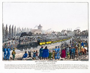 Åbningen af Nürnberg-Furth Railway, 7. december 1835 af German School