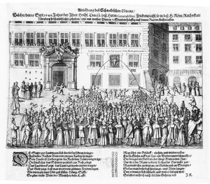Freden i Nürnberg, 25. september 1649 af German School
