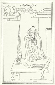 Den persiske digter Saadi (stik) af German School