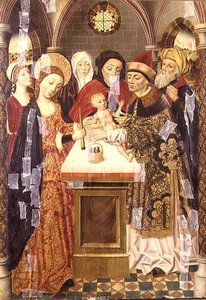 Præsentationen i templet, ca. 1480 af German School