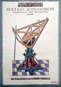 Den astronomiske sekstant i "The Mechanism of Astronomy" af Tycho Brahe (1546 - 1601), Wandsbeck af German School