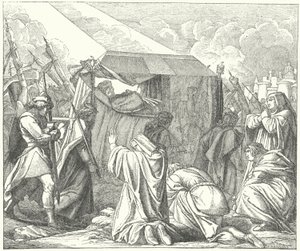 Liget af den hellige romerske kejser Henrik VII bliver ført til Pisa for begravelse (gravering) af German School