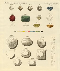 Diamanten (farvet gravering) af German School