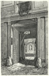 Huset i Paris, hvor den franske dramatiker Pierre Corneille døde i 1684 (stik) af German School