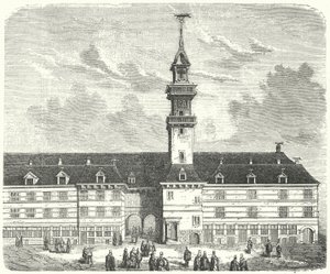 Den originale Royal Exchange, London (gravering) af German School