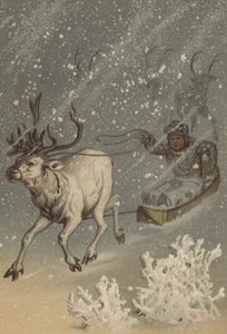 Rensdyret (chromolitho) af German School