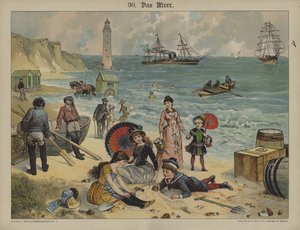 Havet (farve litho) af German School