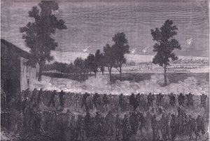 The sortie of Cachan, Cassells History of the War between France and Germany udgivet af Cassell and Company Limited, ca. 1890 (litho) af German School