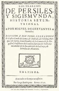 Titelside på den første udgave af den spanske forfatter Miguel de Cervantes