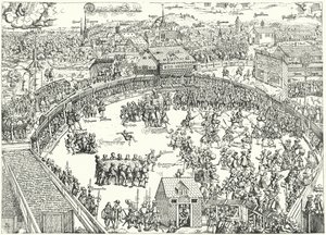 Turnering i Zwickau, august 1573 af German School