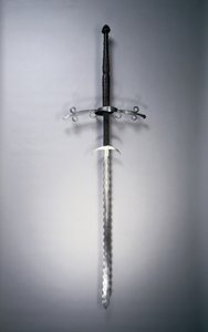 Tohåndssværd med flamboyant klinge, 1550-1600 af German School