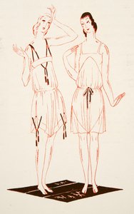 Undertøj fra Styl, pub.1922 (pochoir print) af German School