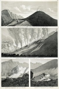 Udsigt over Mount Somma og Mount Vesuv, set fra vest fra observatoriet, 27. april 1855 af German School