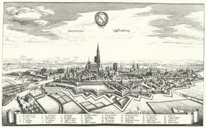 Udsigt over Strasbourg (gravering) af German School