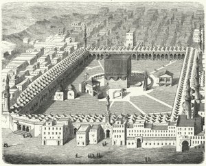 Udsigt over Kabaen, Mekka (gravering) af German School