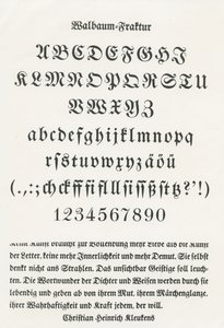 Walbaum fraktur af German School