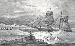 Warping through the Ice, pub London 1874 af German School