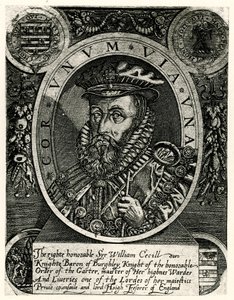William Cecil Lord Burleigh af German School