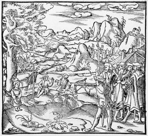 William Tell, illustration fra Cosmographie Universelle af Sebastien Munster (1488-1552) Basel, udgivet 1559 af German School