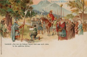 William Tell skyder æblet fra sønnens hoved af German School