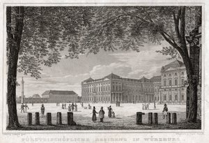 Würzburg. (stik, ca. 1850) af German School