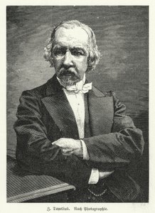 Zachris Topelius, svensktalende finsk romanforfatter, digter, journalist og historiker (litho) af German School