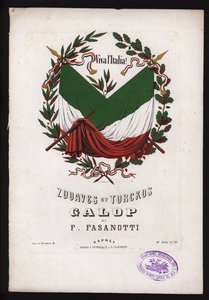 Zouaves et Turckos, Galop af F Fasanotti, nodecover (farve litho) af German School