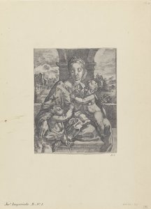 Maria med barn og den unge Johannes Døberen af Gerolamo Imperiale
