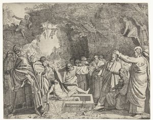 Opdragelse af Lazarus af Gerrit Bleker