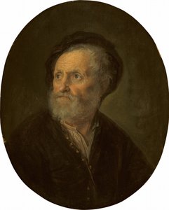 Buste af en skægget mand, ca. 16421645. af Gerrit Dou