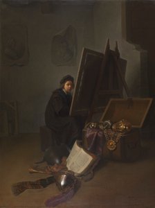 Selvportræt () ved en staffeli af Gerrit Dou