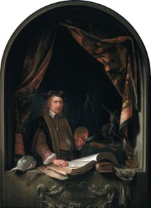 Selvportræt af Gerard Dou (1613-1675) af Gerrit Dou