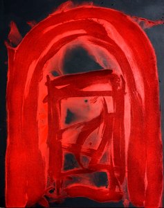 Doorway to Secrets, 2018 (sand og akryl på lærred) af Gerrit Greve