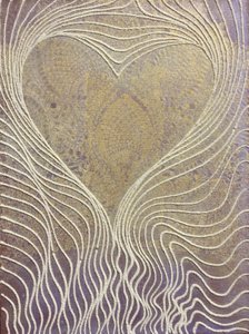 Heart Currents 9, 2011 (sand og akryl på lærred) af Gerrit Greve