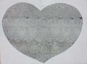 Heart Snow, 2023 (akryl på lærred) af Gerrit Greve