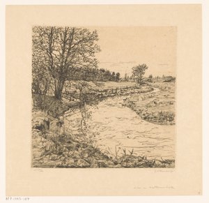 At the Hattemerbeek (original titel på objektet) af Gerrit Haverkamp (signed by artist)