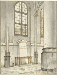 Begravelsesmonument over J.M. Kemper, i Pieterskerk i Leiden af Gerrit Lamberts