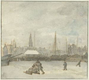 Vinterudsigt i Amsterdam af Gerrit Lamberts