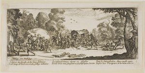 Attack on a Coach, planche otte fra The Large Miseries of War