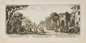 Døende soldater i vejkanten, planche 16 fra Krigens store elendighed